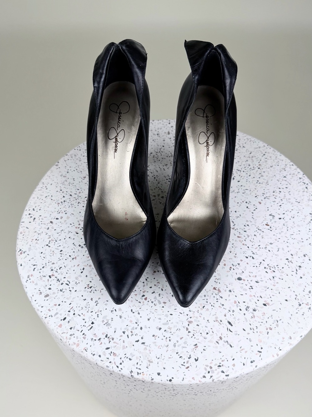 Jessica Simpson Black Pointed-Toe High Heel Pumps